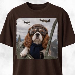 Ww2 Pilot Cavalier King Charles Spaniel T Shirt Gift For Dog Lover