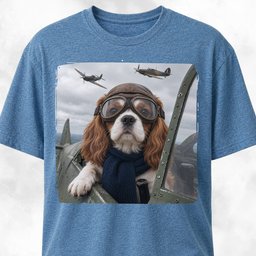 Ww2 Pilot Cavalier King Charles Spaniel T Shirt Gift For Dog Lover