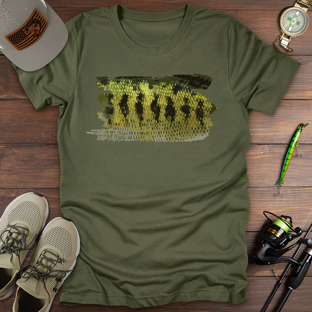 Bass Brushstroke T Shirt Gift For Fishing Enthusiast