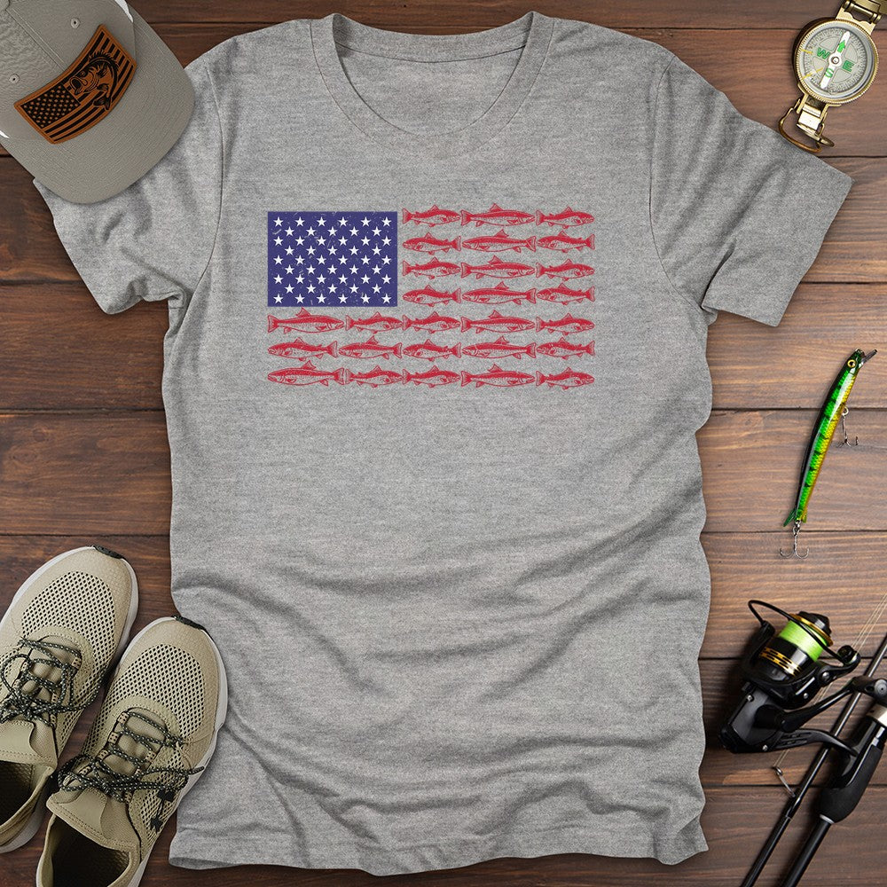 Catch The Flag T Shirt Gift For Fishing Enthusiast