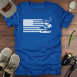 Anglers Flag T Shirt Gift For Fishing Enthusiast