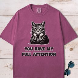 You Have My Full Attention Cat T Shirt Gift For Cat Lover