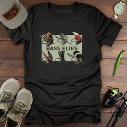 Bass Flies T Shirt Gift For Fishing Enthusiast