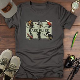 Bass Flies T Shirt Gift For Fishing Enthusiast