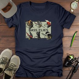Bass Flies T Shirt Gift For Fishing Enthusiast