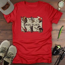 Bass Flies T Shirt Gift For Fishing Enthusiast