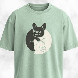 Yin Yang Frenchies T Shirt Gift For Dog Lover