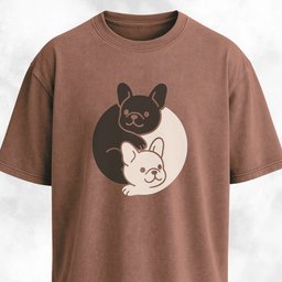 Yin Yang Frenchies T Shirt Gift For Dog Lover