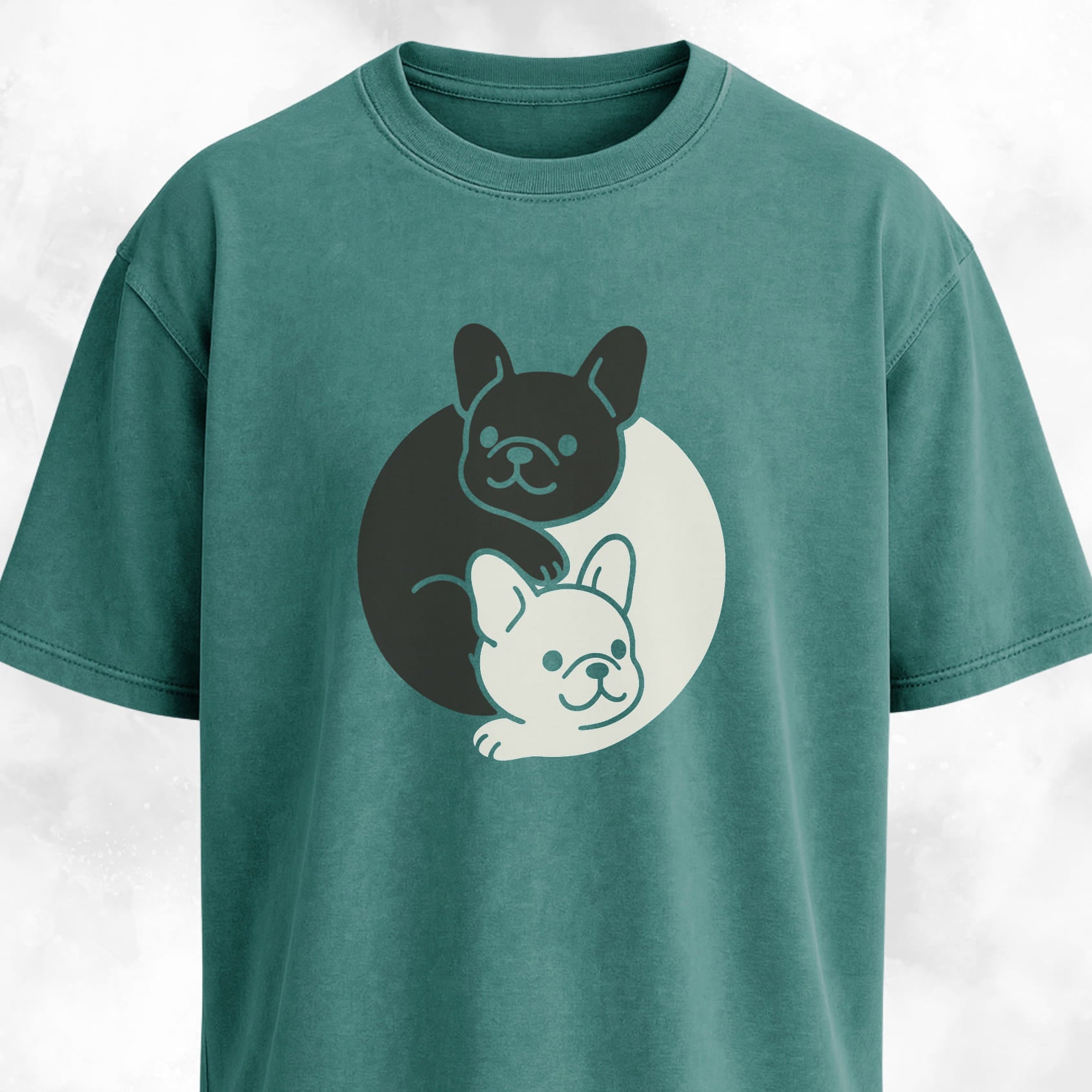 Yin Yang Frenchies T Shirt Gift For Dog Lover