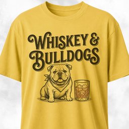 Whiskey And Bulldogs T Shirt Gift For Dog Lover