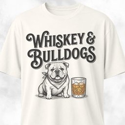 Whiskey And Bulldogs T Shirt Gift For Dog Lover