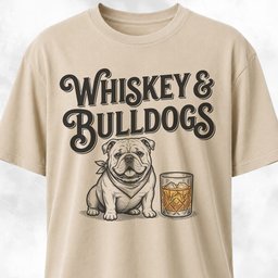 Whiskey And Bulldogs T Shirt Gift For Dog Lover