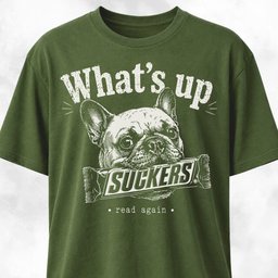 Whats Up Suckers Frenchie T Shirt Gift For Dog Lover