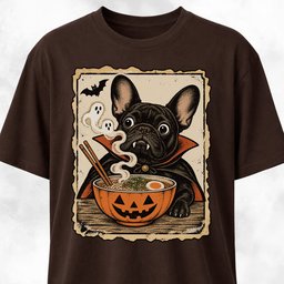 Vampire Frenchies Ghostly Pumpkin Ramen T Shirt Gift For Dog Lover