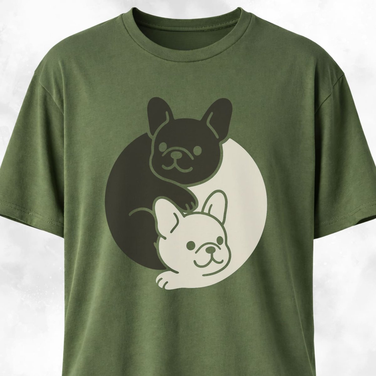 Yin Yang Frenchies T Shirt Gift For Dog Lover