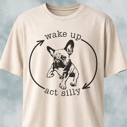 Wake Up Act Silly Cycle Frenchie T Shirt Gift For Dog Lover