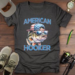 American Hooker Fishing T Shirt Gift For Fishing Enthusiast
