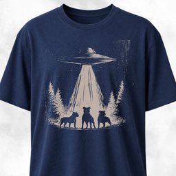 Ufo Beaming Pitbulls T Shirt Gift For Dog Lover
