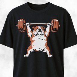 Weightlifting English Bully T Shirt Gift For Dog Lover