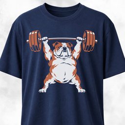 Weightlifting English Bully T Shirt Gift For Dog Lover