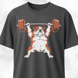 Weightlifting English Bully T Shirt Gift For Dog Lover