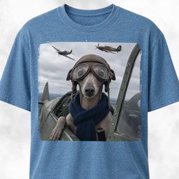 Ww2 Italian Greyhound Pilot T Shirt Gift For Dog Lover