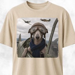 Ww2 Italian Greyhound Pilot T Shirt Gift For Dog Lover