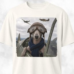 Ww2 Italian Greyhound Pilot T Shirt Gift For Dog Lover
