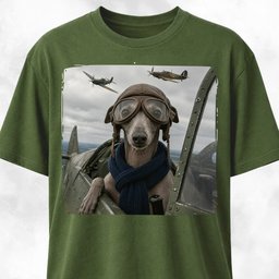 Ww2 Italian Greyhound Pilot T Shirt Gift For Dog Lover