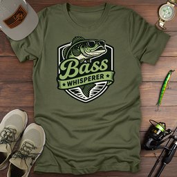 Bass Whisperer T Shirt Gift For Fishing Enthusiast