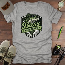 Bass Whisperer T Shirt Gift For Fishing Enthusiast