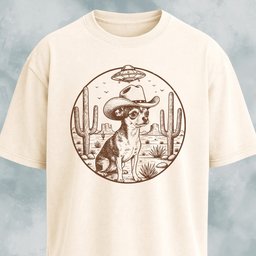 Western Chihuahua In A Desert T Shirt Gift For Dog Lover