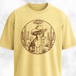 Western Chihuahua In A Desert T Shirt Gift For Dog Lover