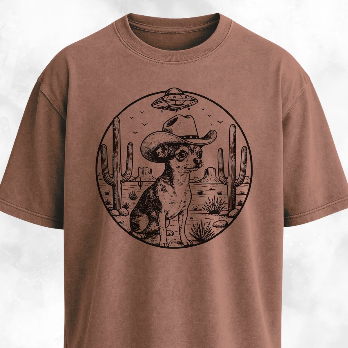 Western Chihuahua In A Desert T Shirt Gift For Dog Lover
