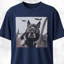 Ww2 Pilot Boston Terrier T Shirt Gift For Dog Lover