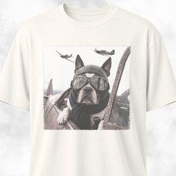 Ww2 Pilot Boston Terrier T Shirt Gift For Dog Lover
