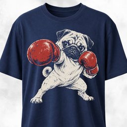 Vintage Boxer Pug T Shirt Gift For Dog Lover