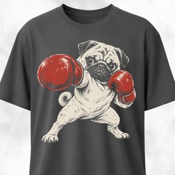 Vintage Boxer Pug T Shirt Gift For Dog Lover