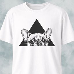 Triangle Frenchie T Shirt Gift For Dog Lover