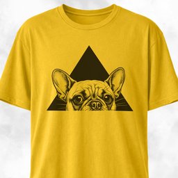 Triangle Frenchie T Shirt Gift For Dog Lover