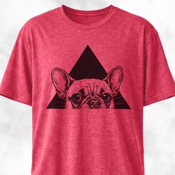 Triangle Frenchie T Shirt Gift For Dog Lover