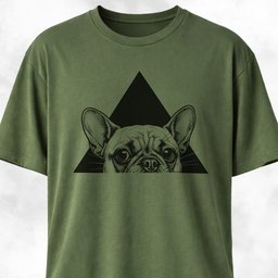 Triangle Frenchie T Shirt Gift For Dog Lover