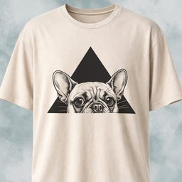 Triangle Frenchie T Shirt Gift For Dog Lover