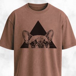 Triangle Frenchie T Shirt Gift For Dog Lover