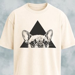 Triangle Frenchie T Shirt Gift For Dog Lover