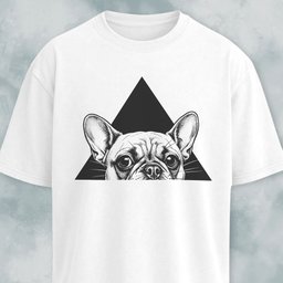 Triangle Frenchie T Shirt Gift For Dog Lover
