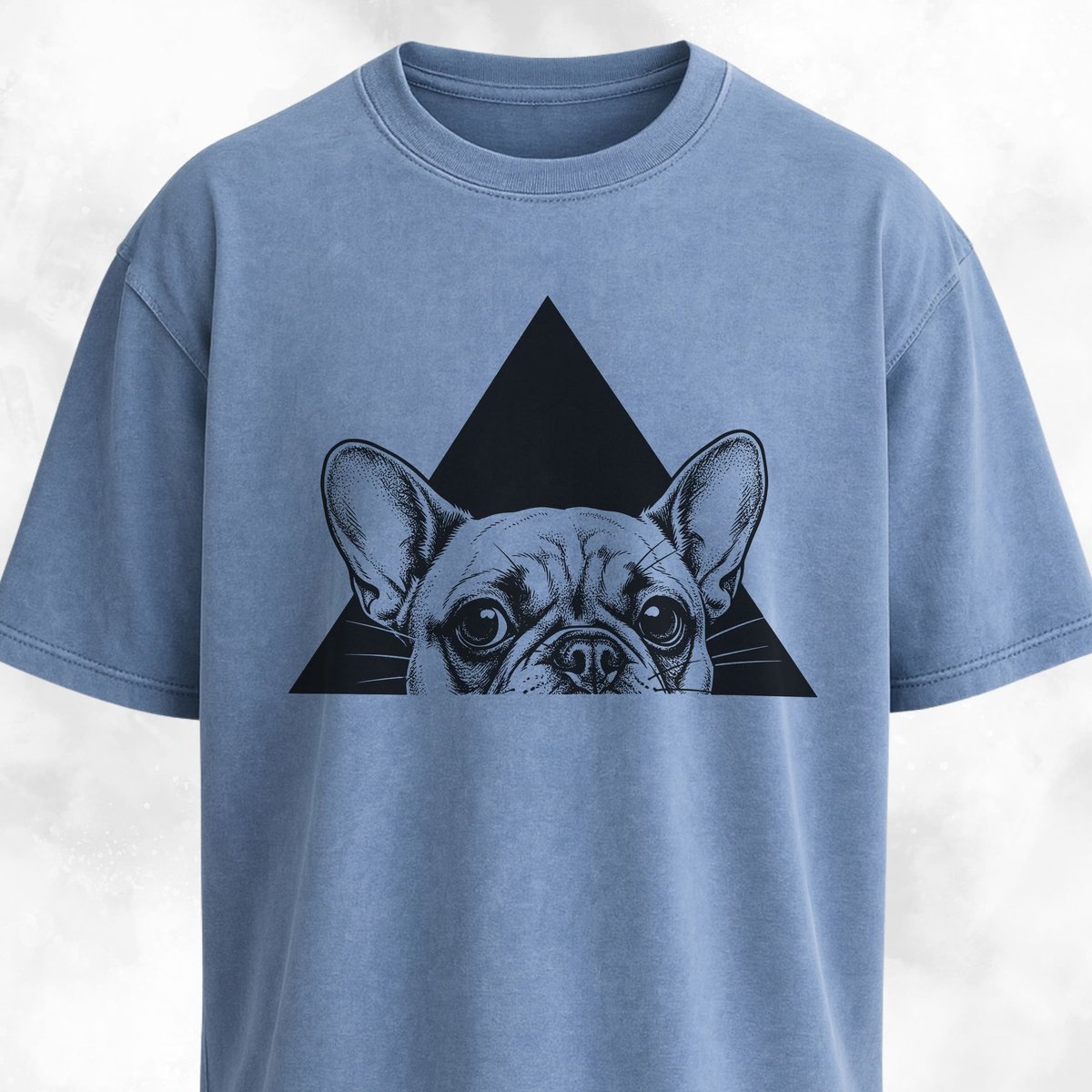 Triangle Frenchie T Shirt Gift For Dog Lover