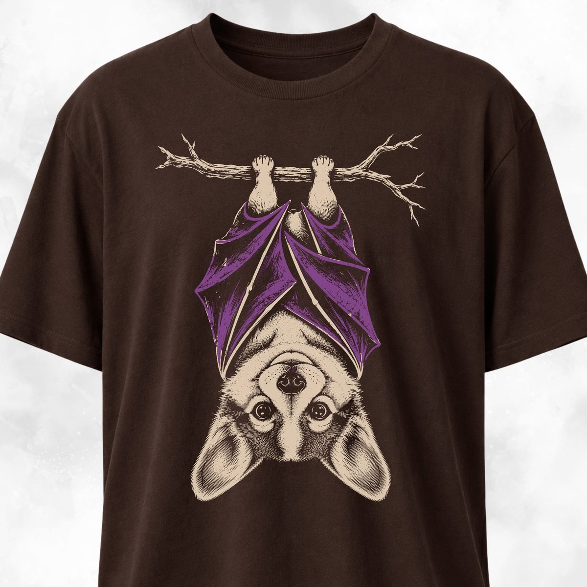 Upside Down Corgi Bat T Shirt Gift For Dog Lover