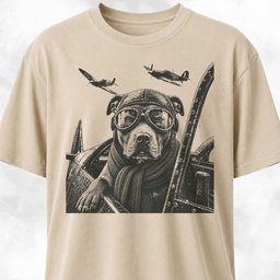 Ww2 Pitbull Pilot T Shirt Gift For Dog Lover