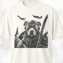 Ww2 Pitbull Pilot T Shirt Gift For Dog Lover